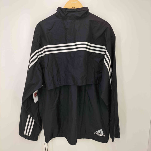 アディダス adidas 90S パフォーマンスロゴ ハーフスナップボタン 3ストライプ ナイロンプルオーバー メンズ import:XL