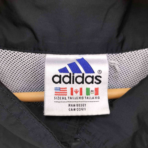 アディダス adidas 90S パフォーマンスロゴ ハーフスナップボタン 3ストライプ ナイロンプルオーバー メンズ import:XL