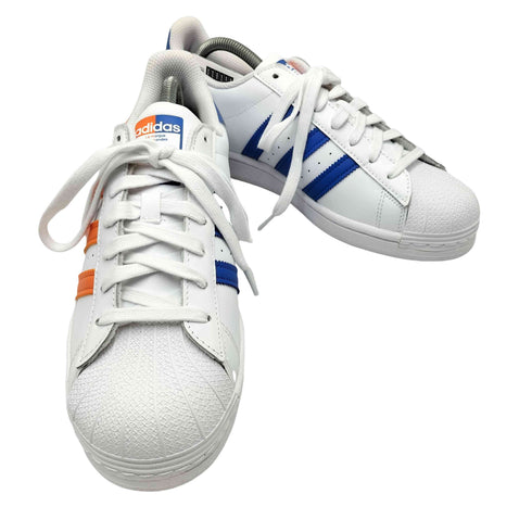 アディダスオリジナルス adidas Originals SUPER STAR SHELL TOP KNICKS ホワイト ブルー オレンジ スニーカー メンズ JPN:26.5