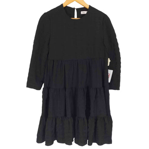 ザラ ZARA シアサッカーティアードワンピース レディース XS