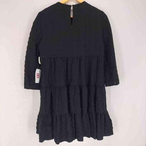 ザラ ZARA シアサッカーティアードワンピース レディース XS