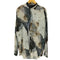 ザラ ZARA 転写プリント レーヨンバンドカラーシャツ メンズ M