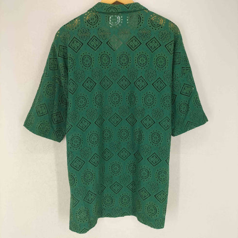 アイディーデイリーウェア ID DAILYWEAR レースオープンカラーシャツ メンズ M