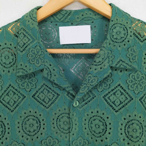 アイディーデイリーウェア ID DAILYWEAR レースオープンカラーシャツ メンズ M