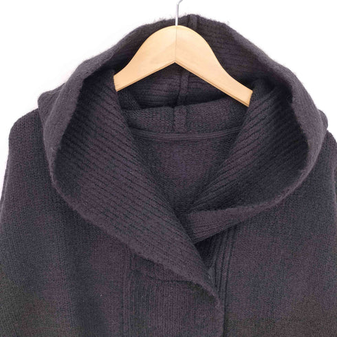 design aera ダブル スナップ ボタン ウール混 フーデッド コート レディース ONE SIZE