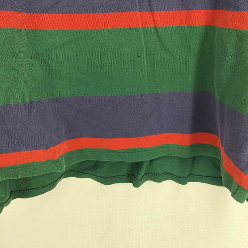 ポロバイラルフローレン Polo by RALPH LAUREN 90s USA製 ポニー刺繍 半袖 マルチボーダー ポロシャツ メンズ import:L