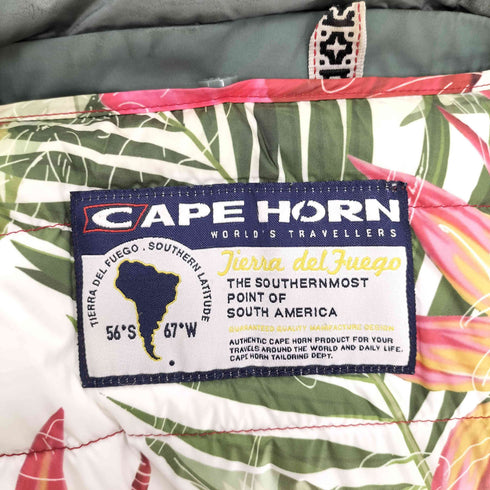 ケープホーン CAPE HORN TIERRA SRL SCUBA SUPER-SOFT 3 LAYERS 裏地 ハイビスカス柄 ライナー付き フーデッド コート レディース 50