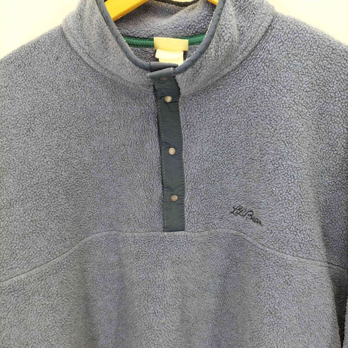 エルエルビーン L.L.Bean 80-90S 筆記体ロゴ 刺繍ハーフスナップ フリース ジャケット スナップT メンズ