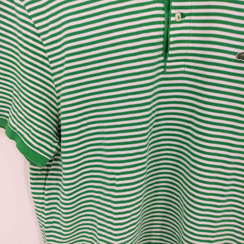 ラコステ LACOSTE REGULAR FIT ボーダー 半袖ポロシャツ メンズ 8