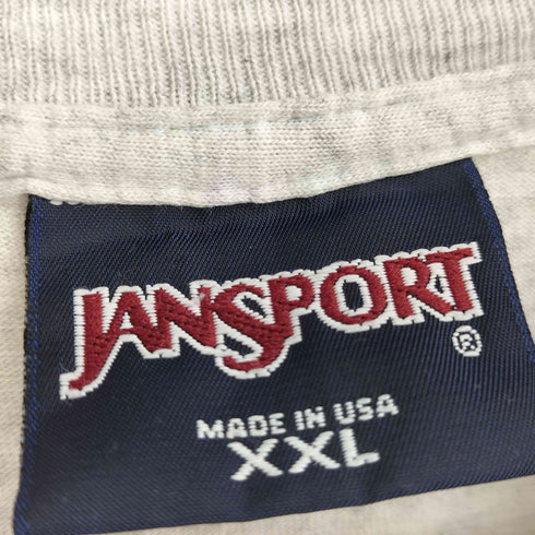 ジャンスポーツ JanSport 90s USA製 UNION プリント 半袖 カレッジ Tシャツ メンズ XXL