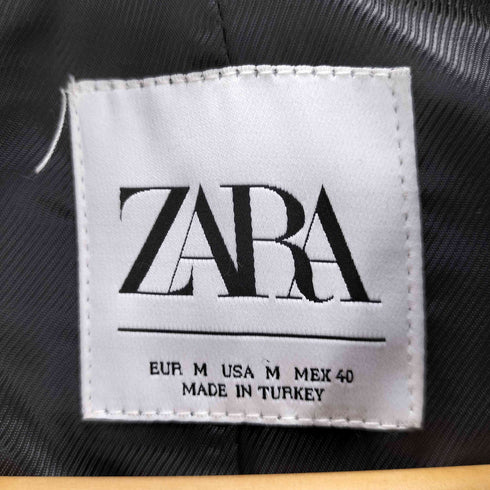 ザラ ZARA DOUBLE BREASTED CHECK THREE QUARTER LENGTH COAT メンズ import:M