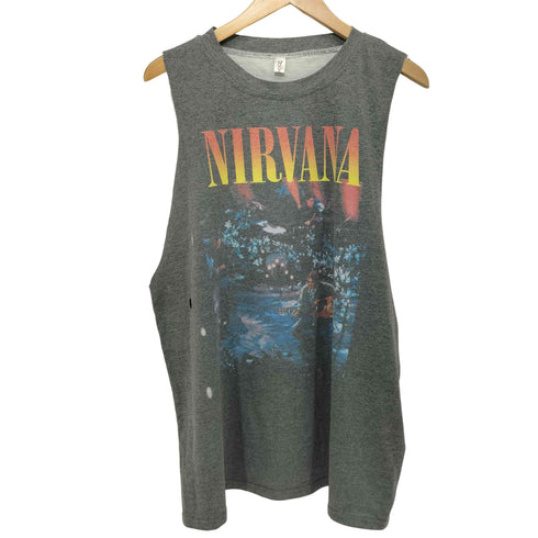アーティストプリント タンクトップクルーネックTシャツ メンズ