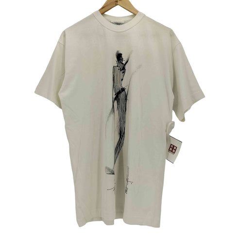 ジャンフランコフェレ GIANFRANCO FERRE イタリア製 フロントプリント S/S クルーネック Tシャツ メンズ