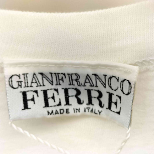 ジャンフランコフェレ GIANFRANCO FERRE イタリア製 フロントプリント S/S クルーネック Tシャツ メンズ