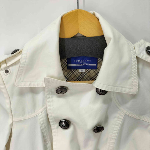 バーバリーブルーレーベル BURBERRY BLUE LABEL 裏地ノバチェック ハーフトレンチコート レディース JPN:38