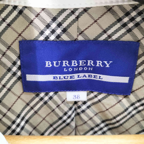 バーバリーブルーレーベル BURBERRY BLUE LABEL 裏地ノバチェック ハーフトレンチコート レディース JPN:38