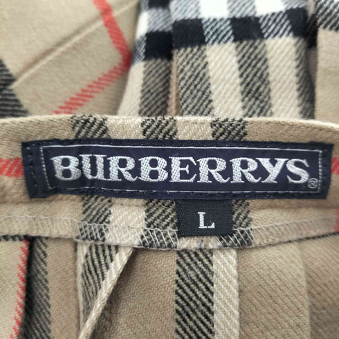 バーバリーズ BURBERRYS ノヴァチェックウールラッププリーツスカート レディース L