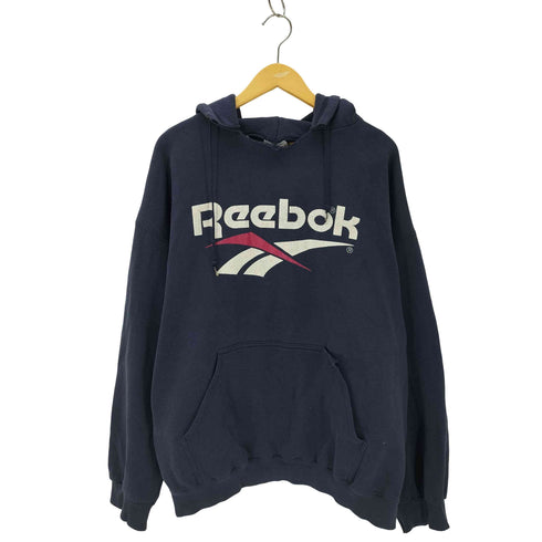 リーボック Reebok USA製ロゴプリントプルオーバーパーカー メンズ JPN:XXL