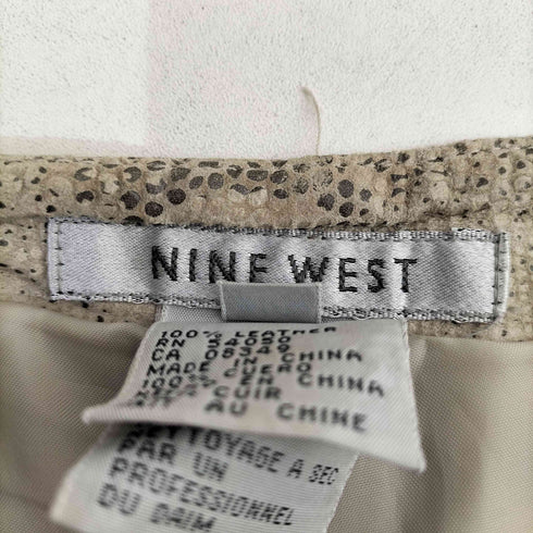 ナインウエスト NINE WEST パイソン レザーパンツ レディース 10