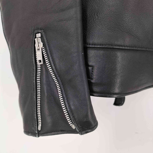 トリプルシックスレザーウェア 666 Leather Wear 英国製 本革 シングル ライダースジャケット メンズ US:36