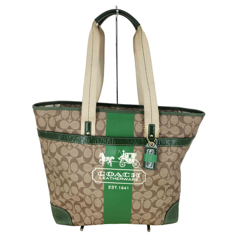コーチ COACH シグネチャーロゴオールレザートートバッグ レディース