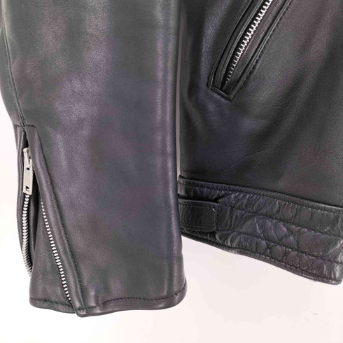 トリプルシックスレザーウェア 666 Leather Wear 英国製 本革 ダブル ライダースジャケット メンズ UK:36