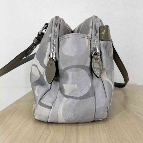 コーチ COACH エナメル切替シグネチャーロゴトートバッグ レディース