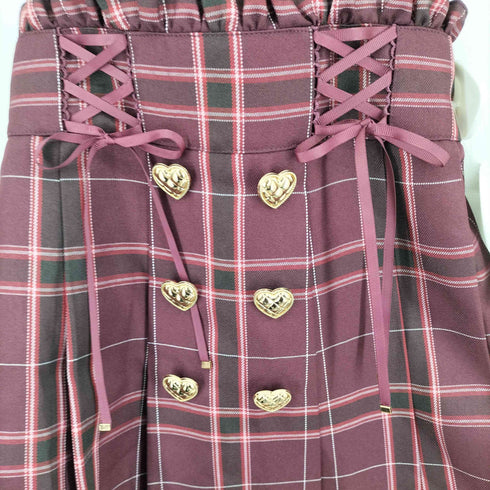 シークレットハニーバイハニーバンチ Secret Honey by Honey Bunch ショルダーストラップ チェックスカート レディース 2
