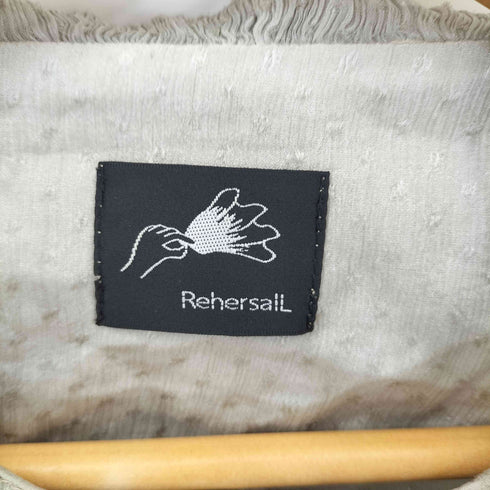 リハーズオール RehersalL フリル切替 シルクブラウス レディース