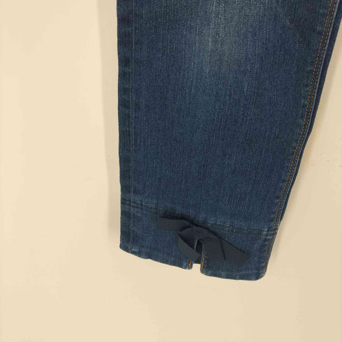 インゲボルグ INGEBORG 裾リボンデザイン ストレートデニムパンツ レディース 4