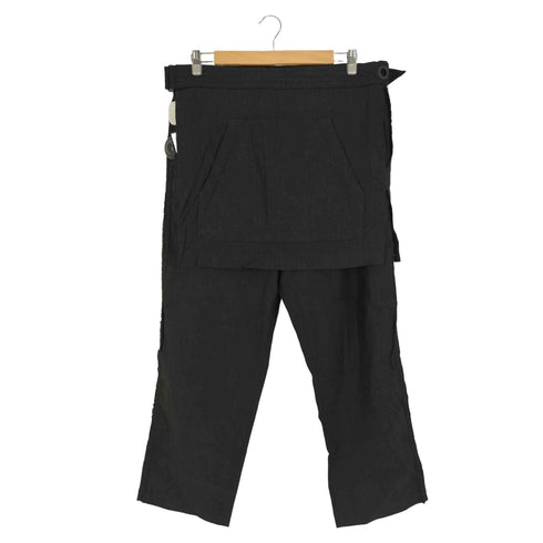 イッセイミヤケ ISSEY MIYAKE 05SS 黒タグ シワ加工 テンセルリネン ラップパンツ メンズ パンツ4 / 付属パーツ3