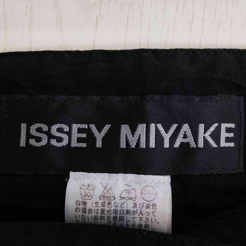 イッセイミヤケ ISSEY MIYAKE 05SS 黒タグ シワ加工 テンセルリネン ラップパンツ メンズ パンツ4 / 付属パーツ3