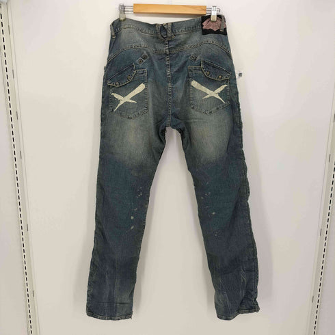ピーピーエフエム PPFM ANARCHYDENIM Oカーブ インナージップ レイヤード デニム パンツ Y2K メンズ