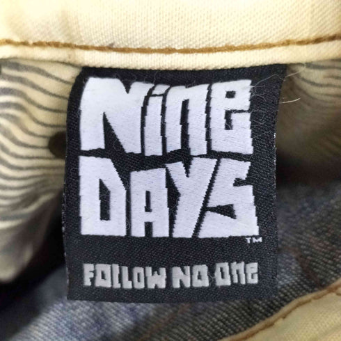 Nine Days ダメージ加工 デニム テーパードパンツ メンズ 34