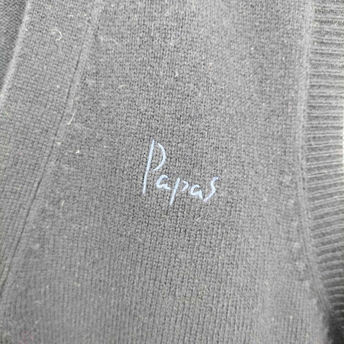 パパス papas ロゴ刺繍 ウールベスト メンズ JPN:L