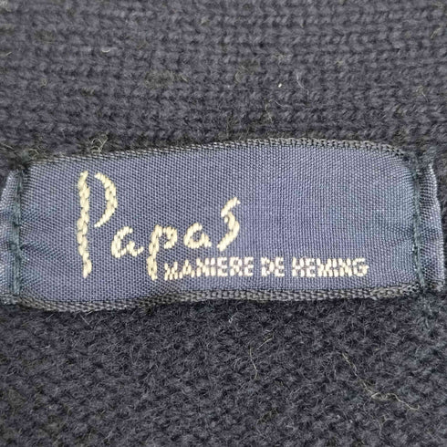 パパス papas ロゴ刺繍 ウールベスト メンズ JPN:L