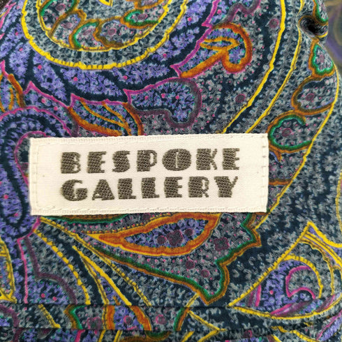 BESPOKE GALLERY 裏地ペイズリー ストライプ ウール2Bテーラードジャケット 2タックパンツ セットアップ メンズ