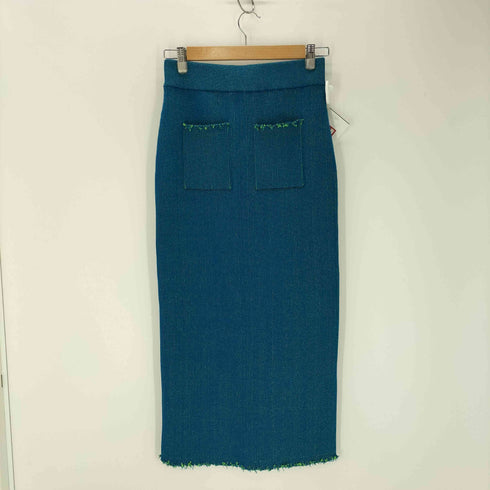 スライ SLY DAMAGING RIB ZIPPED ロングスカート レディース FREE