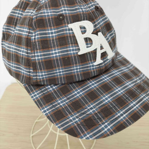 アベイシングエイプ A BATHING APE CHECK APPLIQUE PANEL CAP レディース