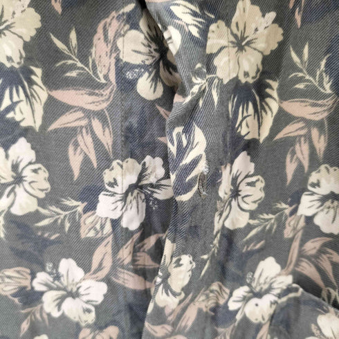 ライルアンドスコット LYLE&SCOTT SILK & BAMBOO シルク バンブー フローラル S/S シャツ メンズ import:M
