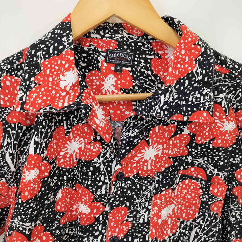 American Feeling ドット フローラル S/S 開襟 アロハシャツ メンズ import:M