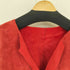 VINTAGE RED SUEDE GENUINE LEATHER FAUX FUR LINED JACKET レディース 18