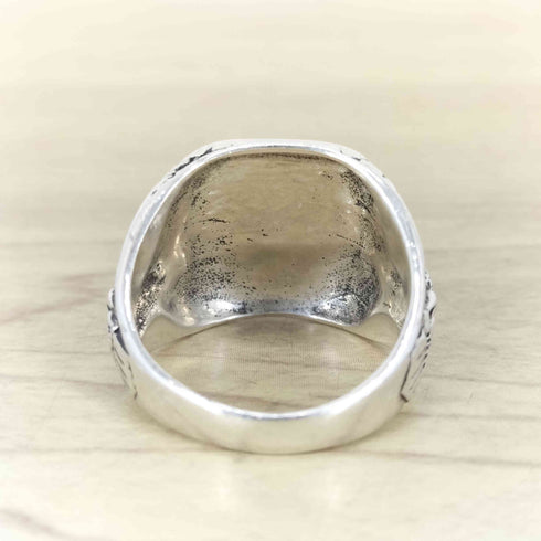 ユーエスネイビー U.S.NAVY カレッジリング 925刻印 メンズ 19号