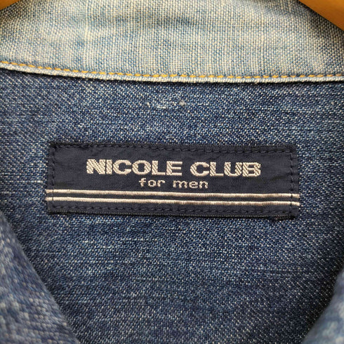 ニコルクラブフォーメン NICOLE CLUB FOR MEN 2ポケットデニムシャツ メンズ