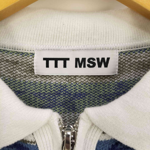 ティーモダンストリートウエア TTT_MSW graffiti knit polo グラフィティ ニット ポロシャツ メンズ JPN:XL