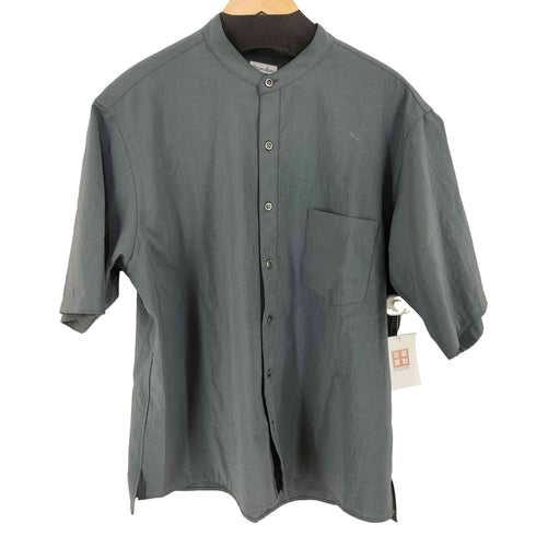 スティーブンアラン Steven Alan LNN/TCH BAND COLLAR SHIRT-BOLD バンドカラーS/Sシャツ メンズ JPN:L