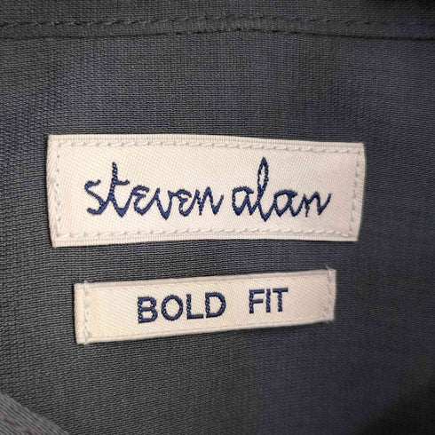 スティーブンアラン Steven Alan LNN/TCH BAND COLLAR SHIRT-BOLD バンドカラーS/Sシャツ メンズ JPN:L
