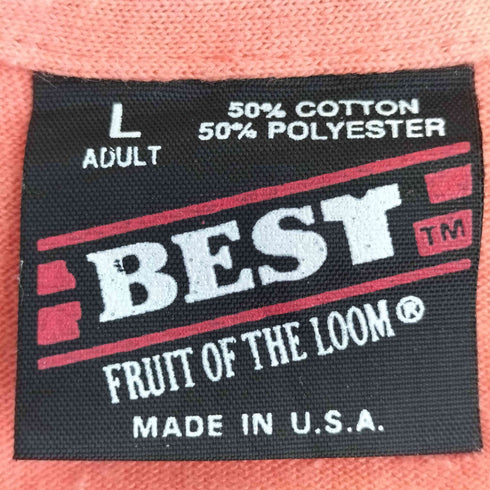 フルーツオブザルーム FRUIT OF THE LOOM USA製 BEST ブランク 無地 Tシャツ 袖&裾シングル メンズ import:L