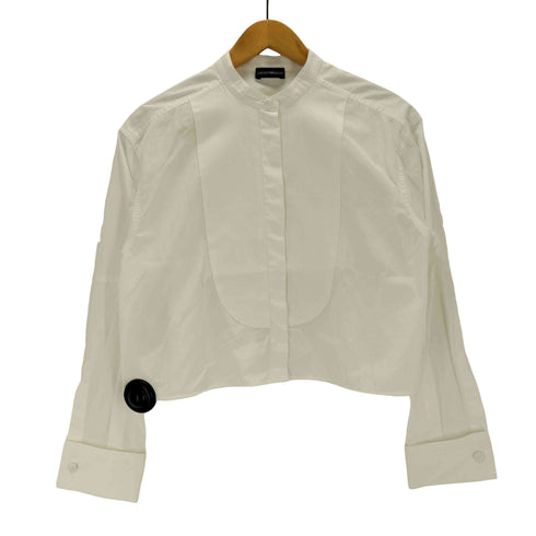 エンポリオアルマーニ EMPORIO ARMANI バンドカラークロップドシャツ レディース JPN:1