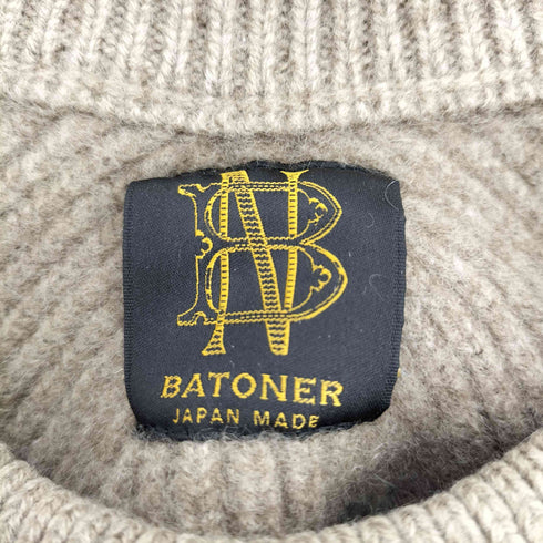 バトナー BATONER 畔編み プルオーバー ニット レディース JPN:2